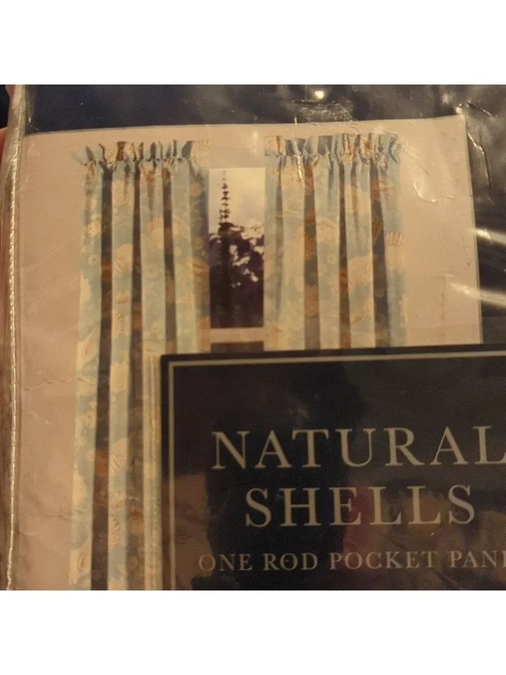 Shells Rod Pocket Panel Curtain 95 Inch Beach House Summer